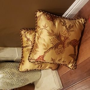 Vintage silk pillows set